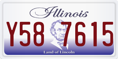 IL license plate Y587615