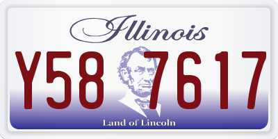IL license plate Y587617