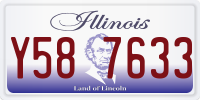 IL license plate Y587633