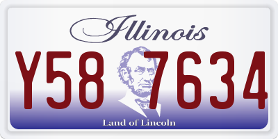 IL license plate Y587634