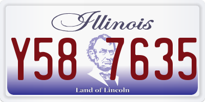 IL license plate Y587635
