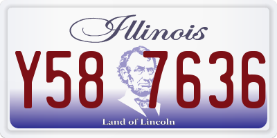 IL license plate Y587636