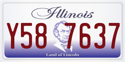 IL license plate Y587637