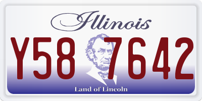IL license plate Y587642
