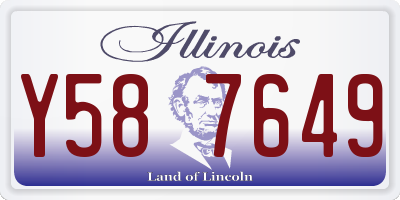 IL license plate Y587649