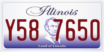 IL license plate Y587650