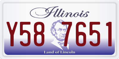 IL license plate Y587651
