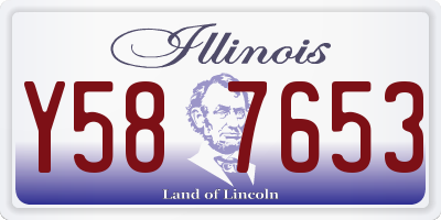 IL license plate Y587653
