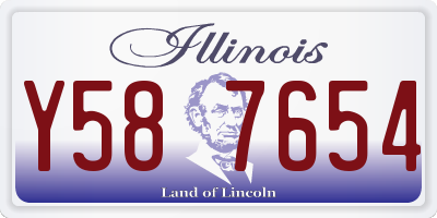 IL license plate Y587654