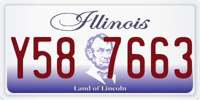 IL license plate Y587663