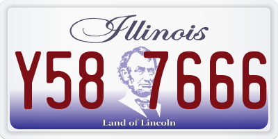 IL license plate Y587666