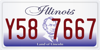IL license plate Y587667