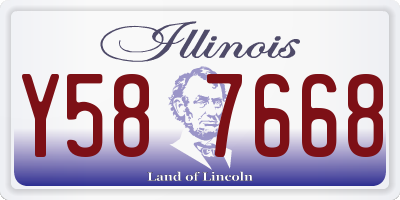 IL license plate Y587668