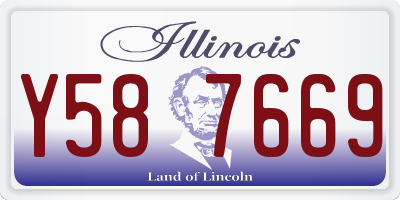 IL license plate Y587669