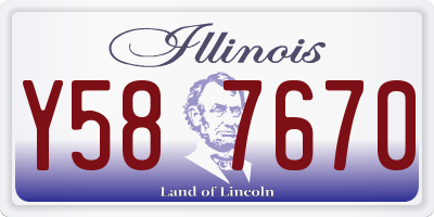 IL license plate Y587670