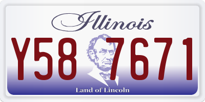 IL license plate Y587671