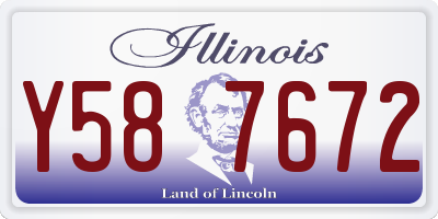 IL license plate Y587672