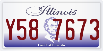 IL license plate Y587673