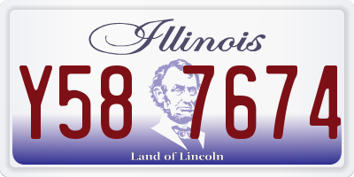 IL license plate Y587674
