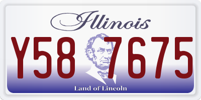 IL license plate Y587675