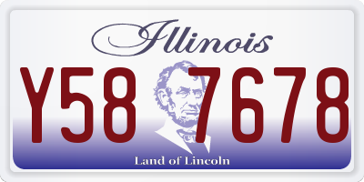 IL license plate Y587678