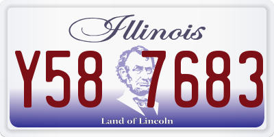 IL license plate Y587683