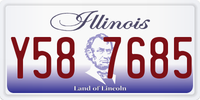 IL license plate Y587685