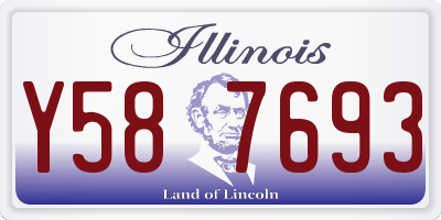 IL license plate Y587693