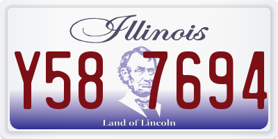 IL license plate Y587694