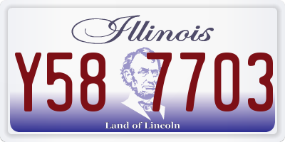 IL license plate Y587703
