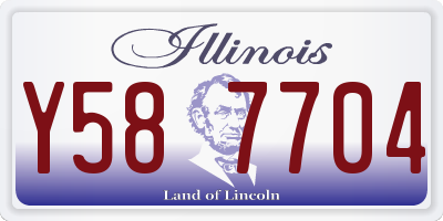 IL license plate Y587704