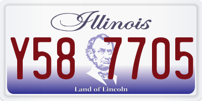 IL license plate Y587705