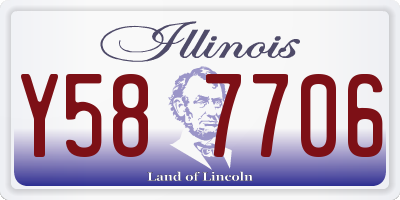 IL license plate Y587706