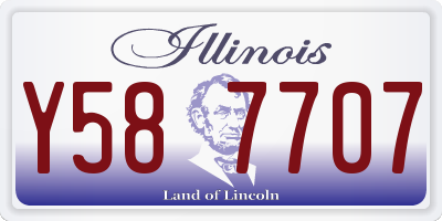 IL license plate Y587707