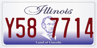 IL license plate Y587714