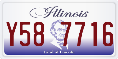 IL license plate Y587716