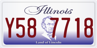 IL license plate Y587718