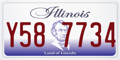 IL license plate Y587734