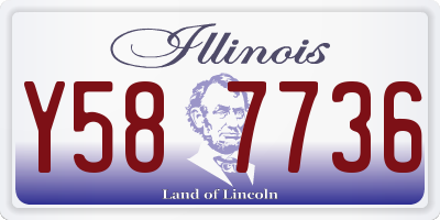 IL license plate Y587736