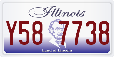 IL license plate Y587738
