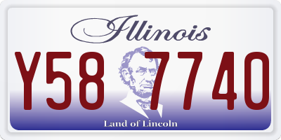 IL license plate Y587740