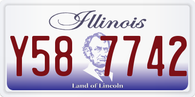 IL license plate Y587742