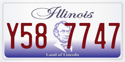 IL license plate Y587747