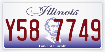 IL license plate Y587749