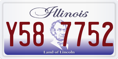 IL license plate Y587752