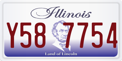 IL license plate Y587754
