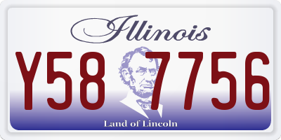 IL license plate Y587756