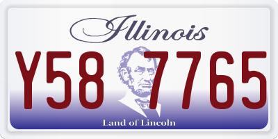 IL license plate Y587765