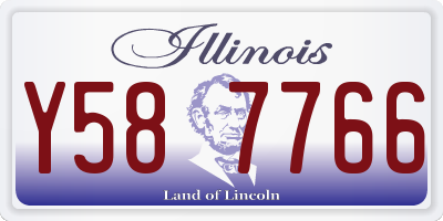 IL license plate Y587766