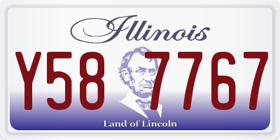 IL license plate Y587767